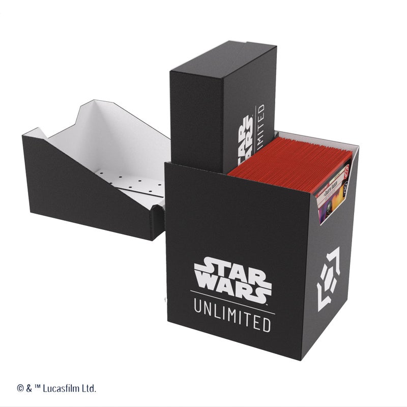 Gamegenic Star Wars Unlimited SOFT CRATE - Full-Color Printed & Officially Licensed Durable Deck Box, Holds 60 Double-Sleeved Cards, Perfect for TCGs and LCGs, Black/White Design, Made - Image 5